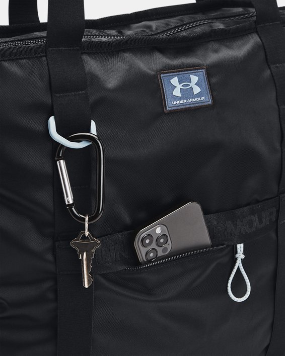 Women's UA Essentials Tote Backpack, Black, pdpMainDesktop image number 3
